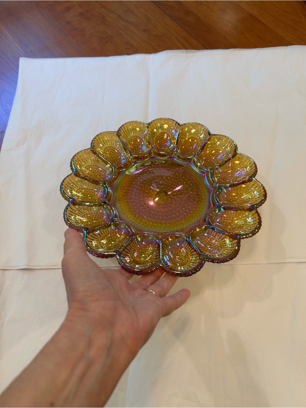 Vintage Deviled Egg Dish - Picture 2 of 6
